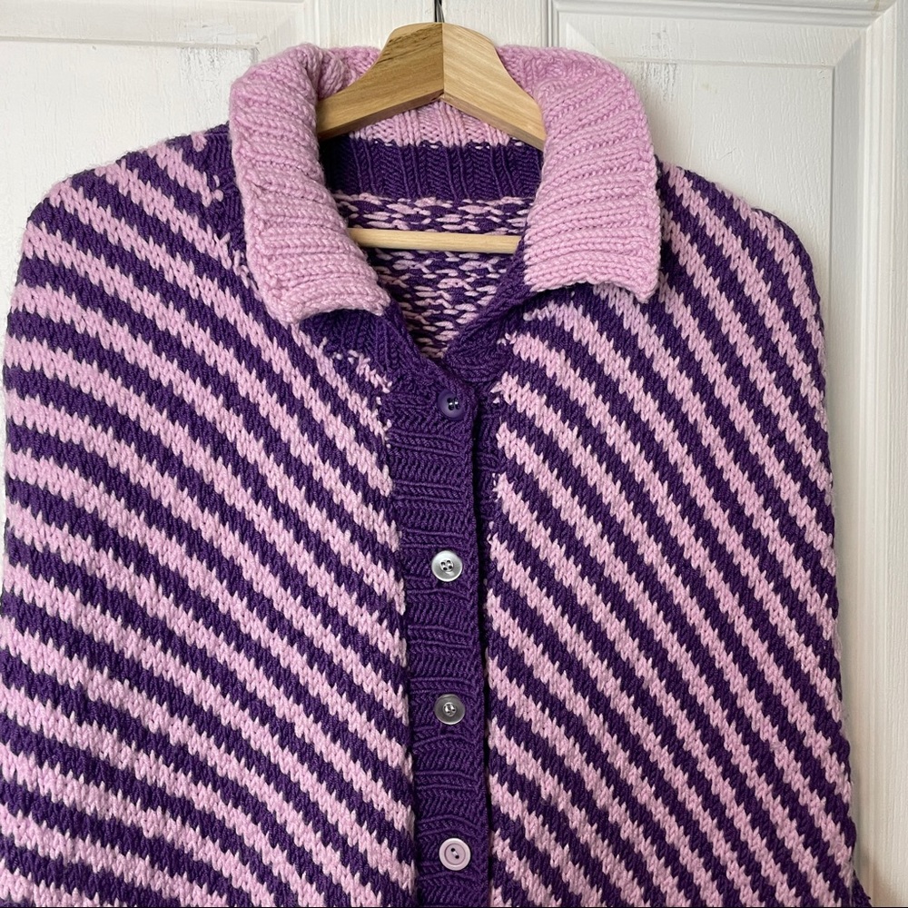 Hand Knitted Poncho Cape
